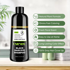 DYEING 221 BC Farndu 100% gray coverage in minutes with no salon visit.