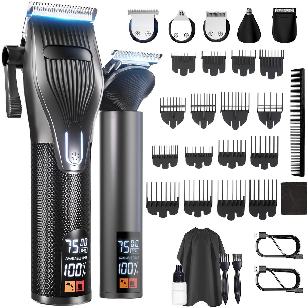 Dyflexifurn hair clipper 7500rpm motor delivers fast, precise cuts.
