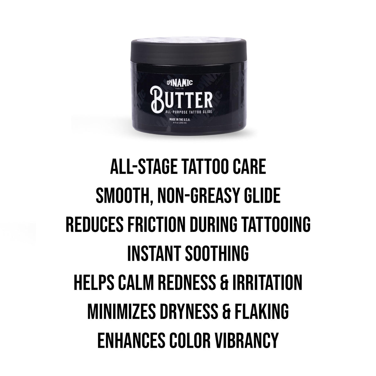 Dynamic Color Butter daily-care closeup highlights a lightweight finish blending into skin.