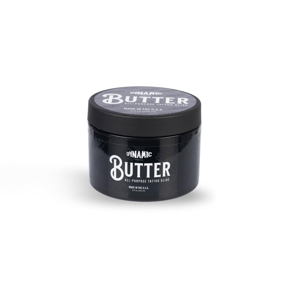 Dynamic Color Butter tattoo application glide enables smooth, controlled motion during sessions.