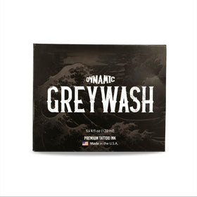Dynamic Color Co greywash set showing four premade shades and mixing solution