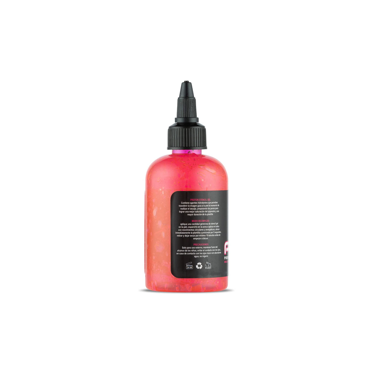 Dynamic Color Co Proton stencil primer spread texture on skin for quick, even application.