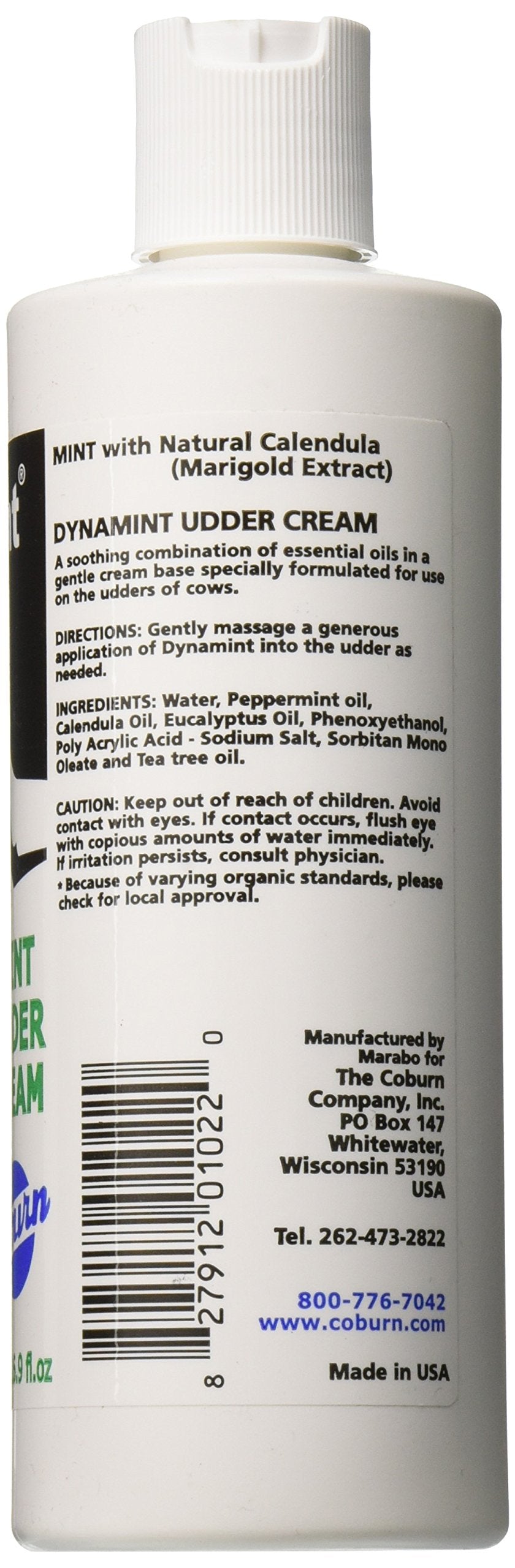 Dynamint Udder Cream texture close-up highlighting quick absorption and soothing application benefits.