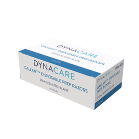 Dynarex Gallant prep razor with open design for clear shaving area visibility.