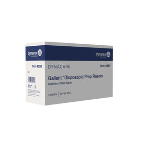 Dynarex Gallant prep razor with textured handle provides secure grip.