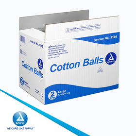 Dynarex large cotton ball pack, non-sterile, ready for everyday care.