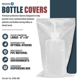 Dynarex wash bottle bags transparent design allows quick liquid level checks.