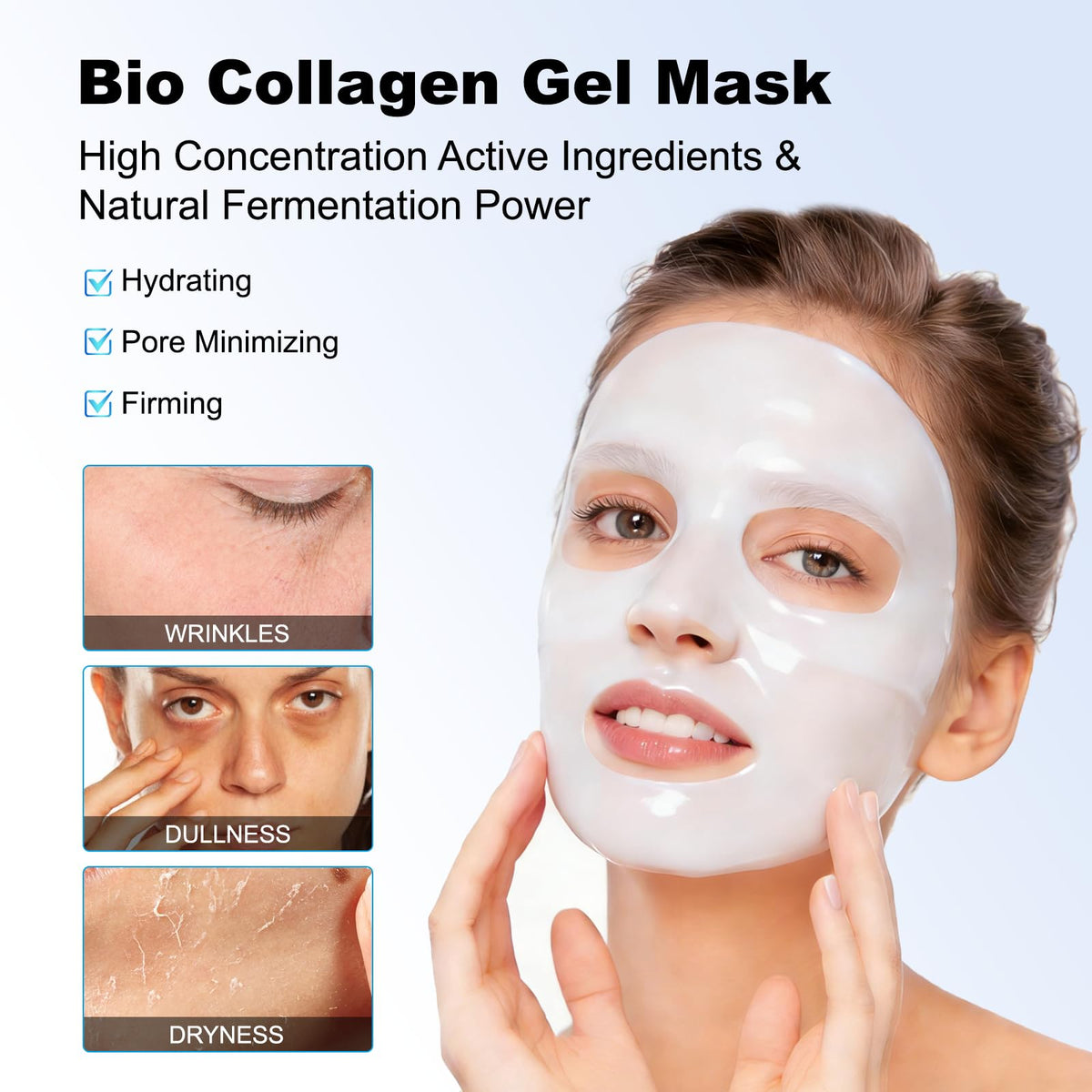 DynastyEra Bio Collagen Mask resting on nightstand for overnight hydration.