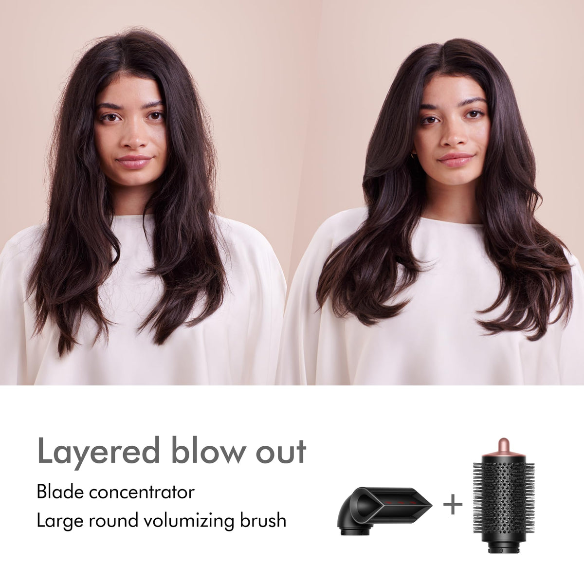 Dyson Airwrap Blade Concentrator in use delivering targeted styling without disturbing rest