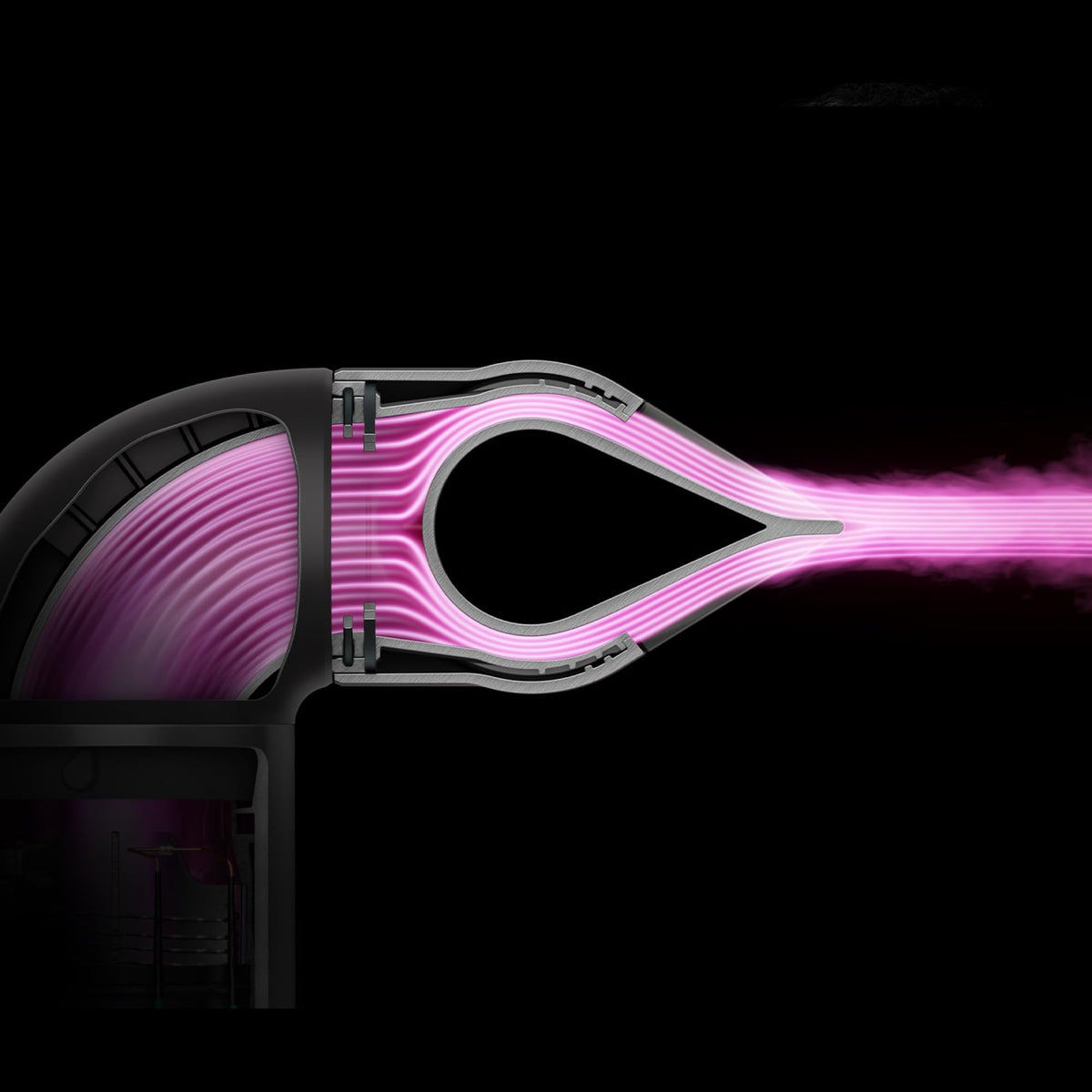 Dyson Airwrap Blade Concentrator side view enabling controlled shaping of locks