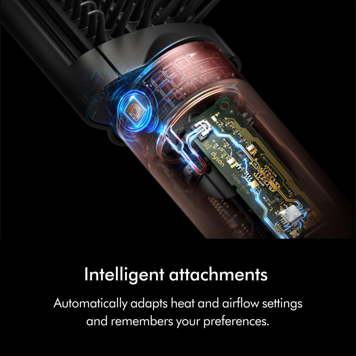 Bluetooth-enabled MyDyson app stores your styling preferences for quick setups.
