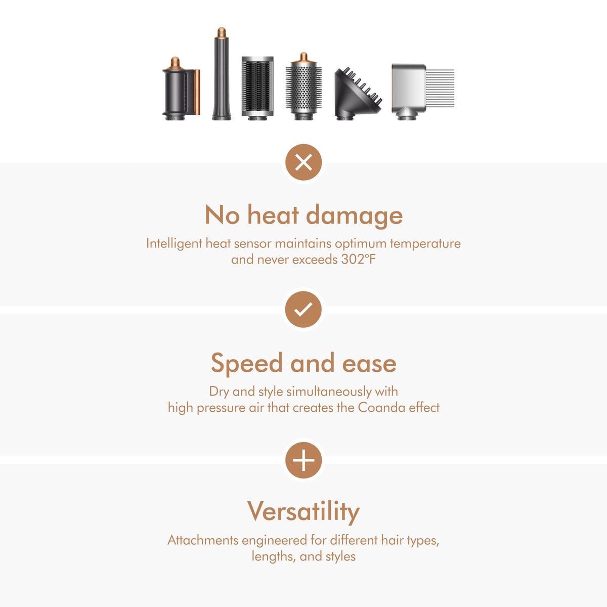 Dyson Airwrap Complete Long Diffuse digital motor V9 powers fast styling.