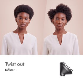 Dyson Airwrap Complete Long Diffuse intelligent heat control protects hair.
