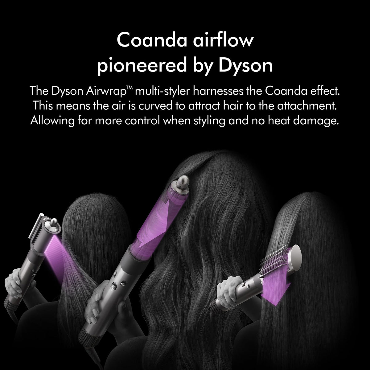Dyson Airwrap Complete Long Diffuse large round volumizing brush adds lift and bounce.