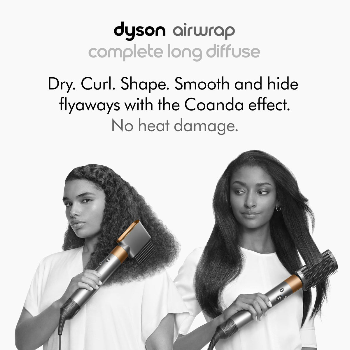Dyson Airwrap Complete Long Diffuse new diffuser creates even curl formation.