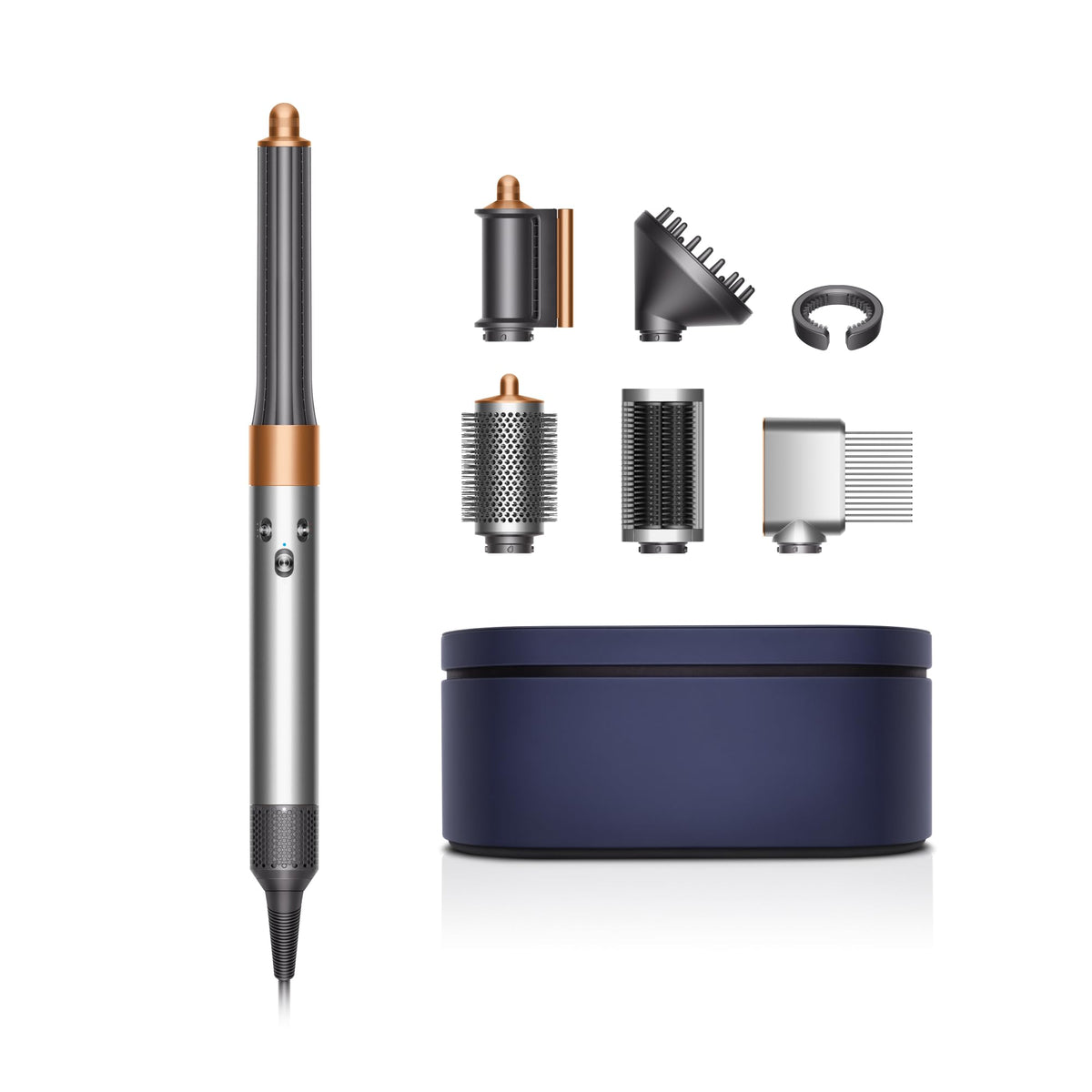 Dyson Airwrap Complete Long Diffuse with wide-tooth comb for smooth, defined curls.