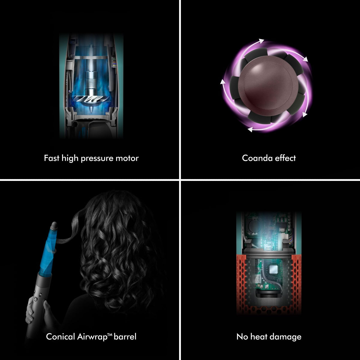 Rose-gold finish on Dyson Airwrap i.d. adds stylish vanity appeal.