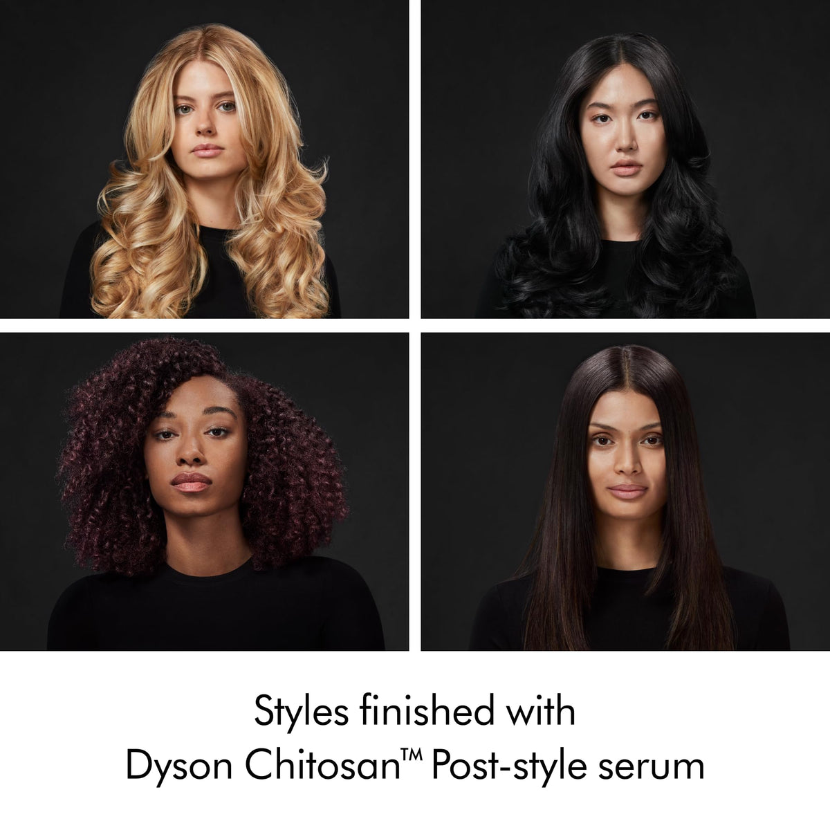 Frizz control with Dyson Chitosan Post-style Serum in humid conditions
