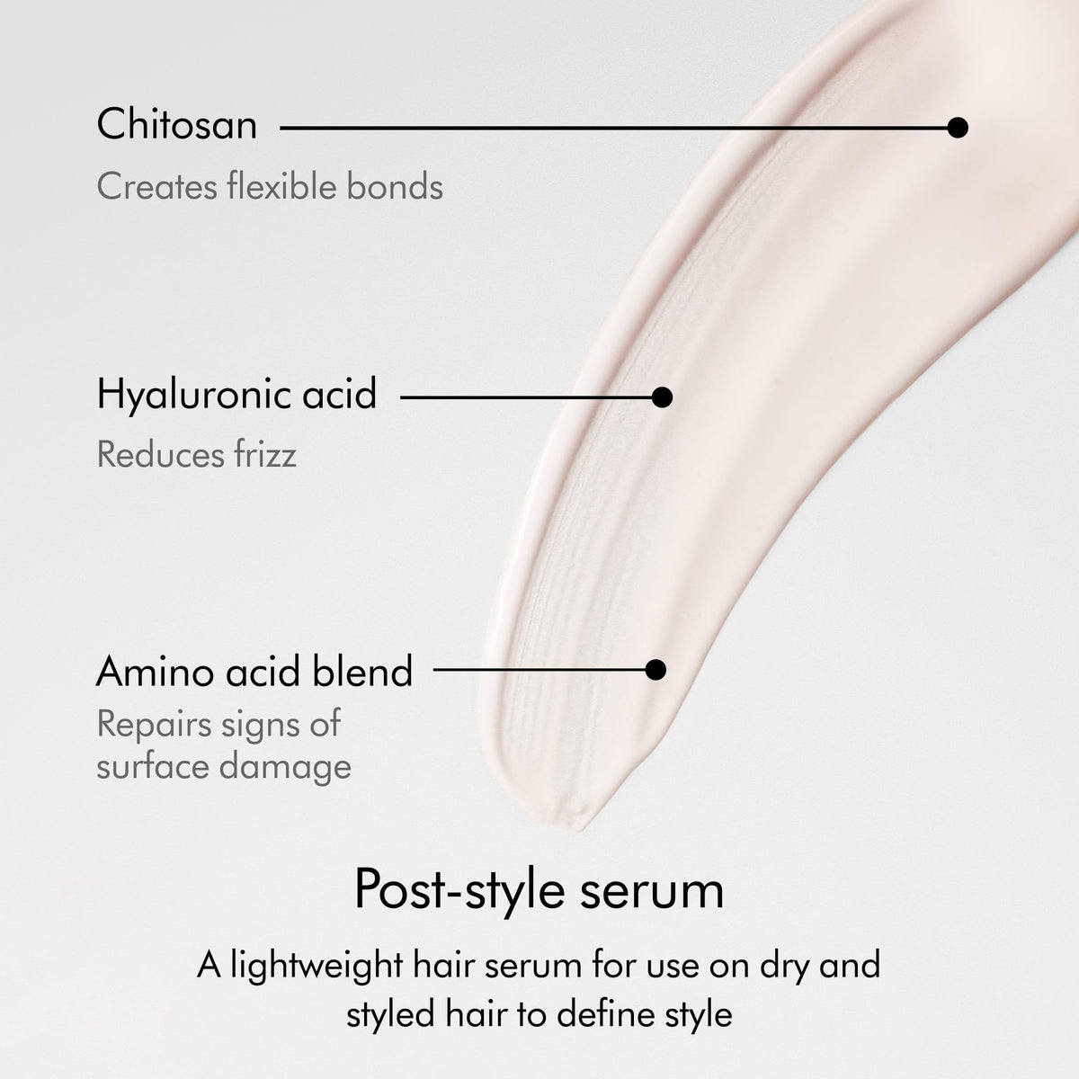Humidity-resistant styling with Dyson Chitosan Post-style Serum maintaining sleek look
