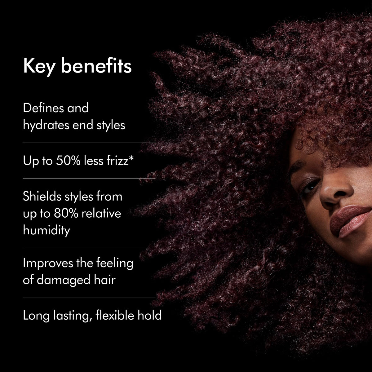 Mid-lengths to ends defined with Dyson Chitosan Post-style Serum for smooth, frizz-free finish