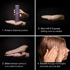 Humidity-resistant look with Dyson Chitosan Pre-style Cream for frizz control