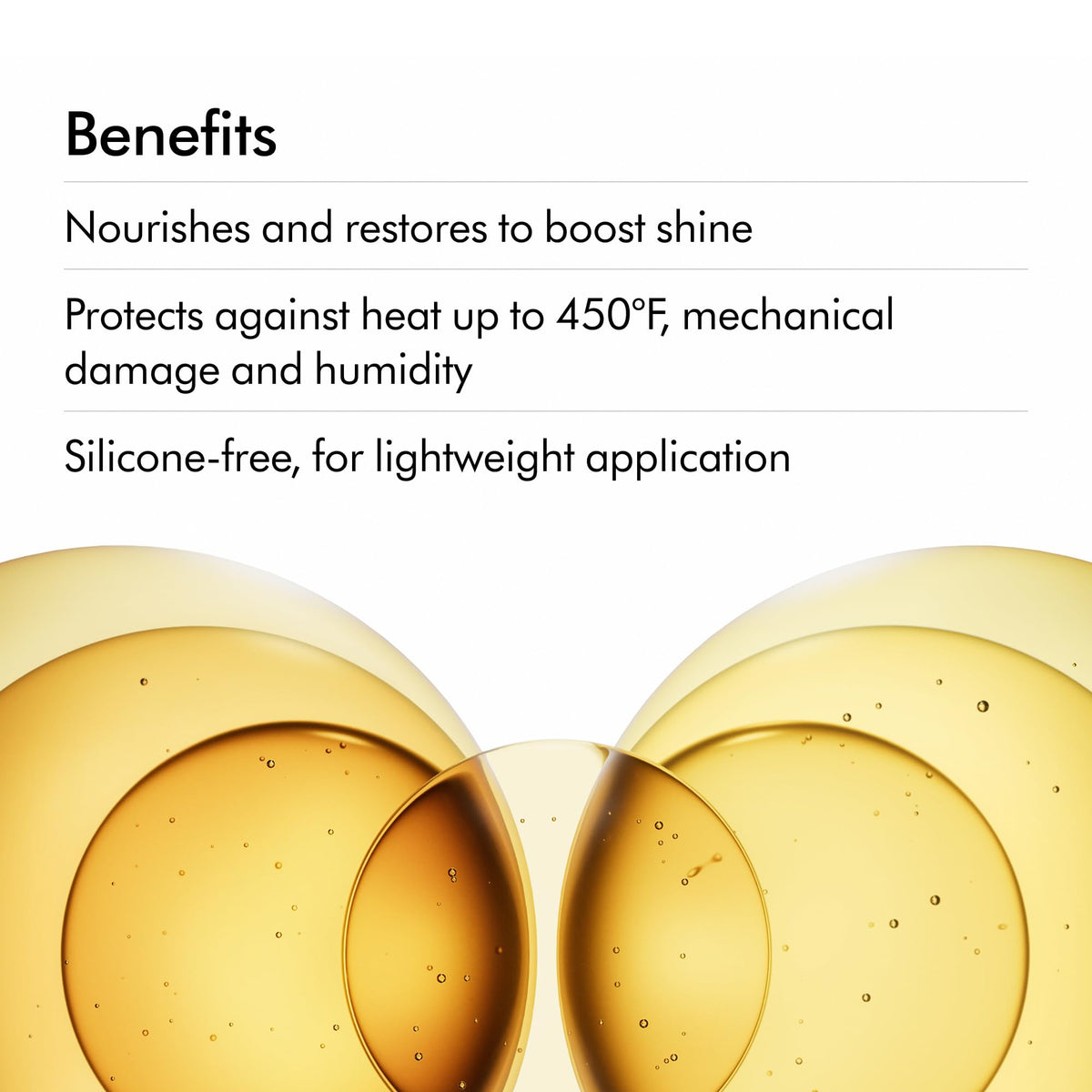 Dyson Omega Hydrating Hair Oil on hand shows lightweight texture for quick nourishment.