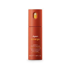 Dyson Omega Leave-In Conditioner bottle with 8-in-1 nourishment for stronger shine