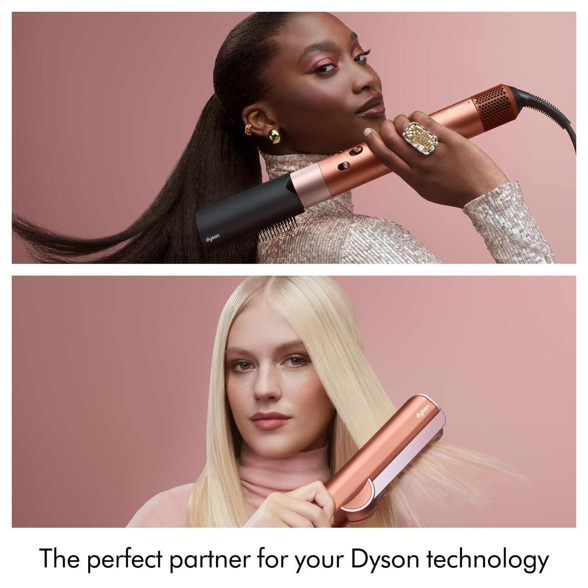Second-day revival with Dyson Chitosan styling spray for defined texture.