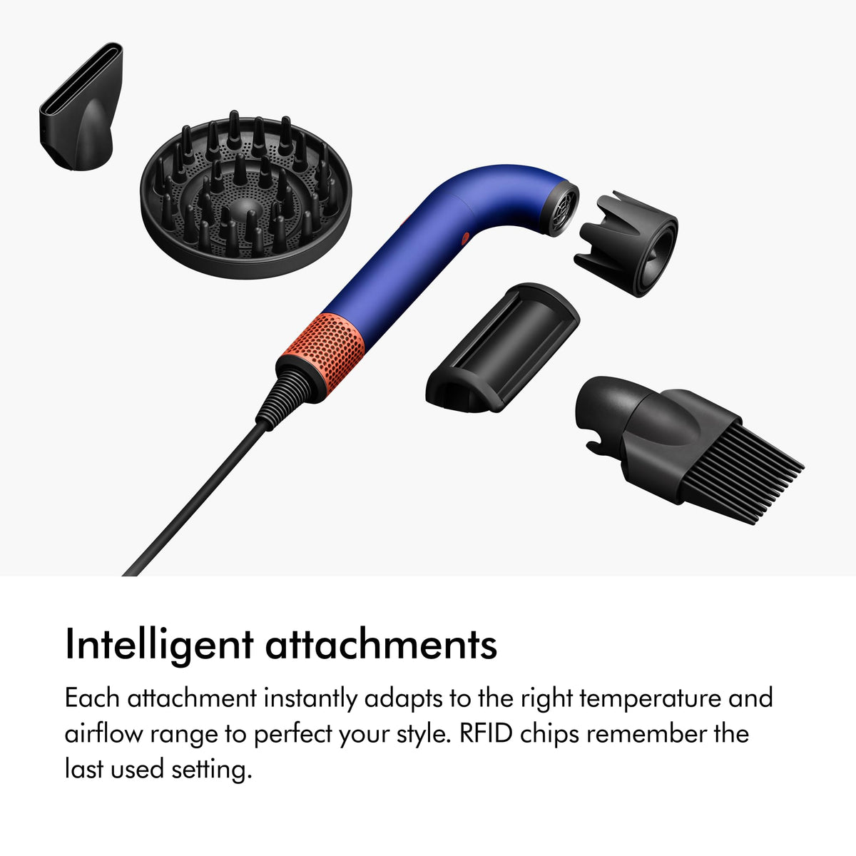 Ergonomic handle design of Dyson Supersonic Professional for comfortable styling sessions