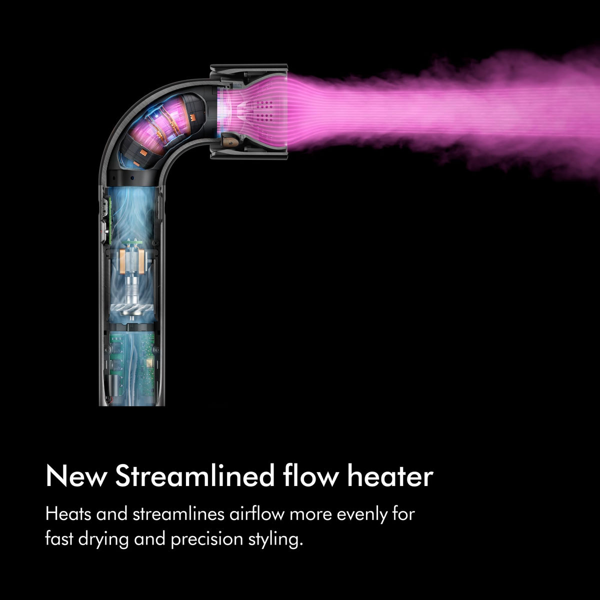 Nine-point-two-foot cable on the Dyson Supersonic Professional for salon-style reach