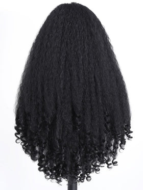DZfirst curly wig end features bouncy curls for a glamorous touch.