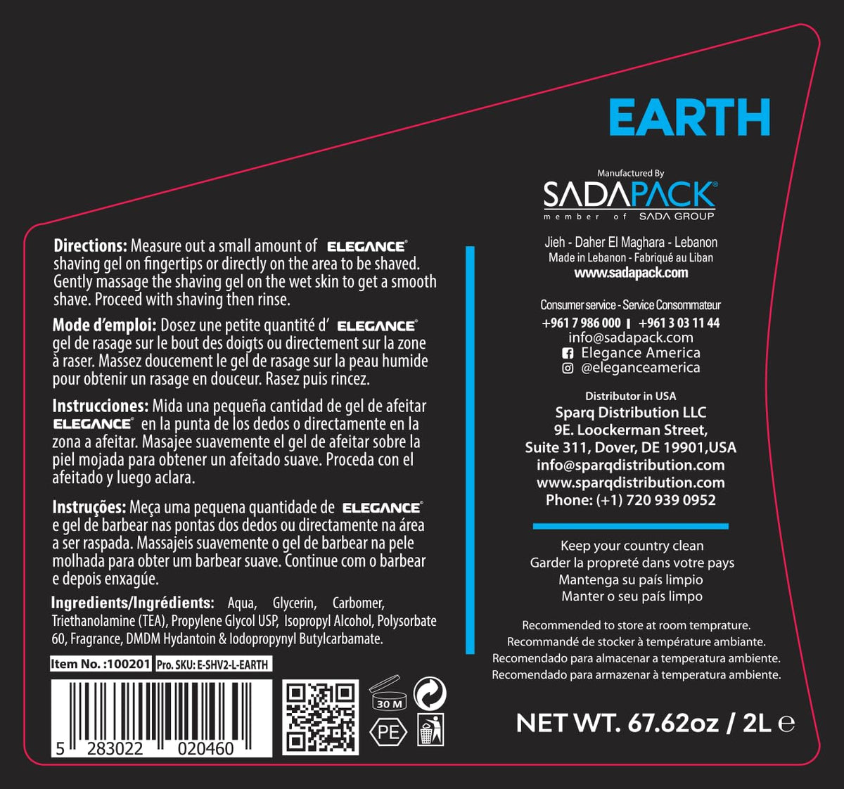 E Elegance Aquatic Earth fragrance packaging highlights refreshing scent for daily grooming