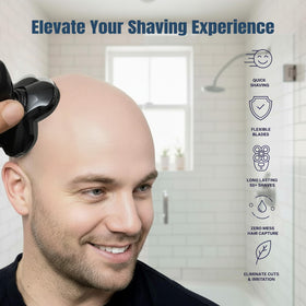 E-Hunter wet/dry shaving compatibility lets you groom with or without water.
