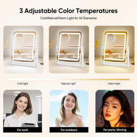 E-MeySource detachable 5X magnifying mirror enables close-up precision.