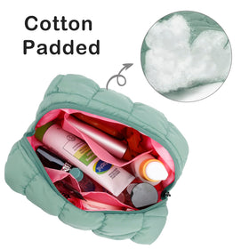 E-Tree makeup bag with pillowy texture adds soft, luxe feel to daily routine.