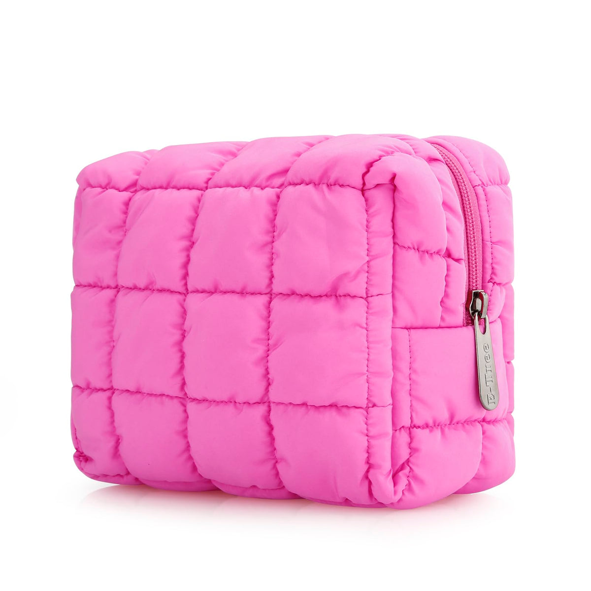 E-Tree Cute Makeup Bag with quilted pillow texture for sleek organization and portability.