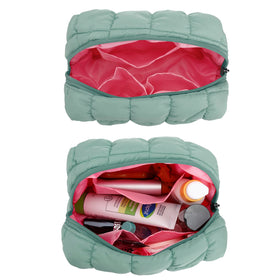 Compact small-size makeup bag ideal for lipstick, powders, and daily essentials.