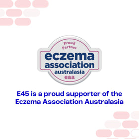 E45 packaging image showing trusted dermatological care product.