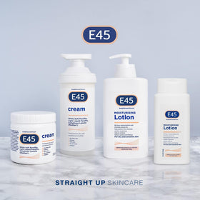 E45 family-friendly skincare suitable for babies and adults alike.