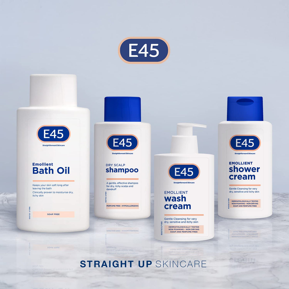 E45 packaging variation notice shows consistent product across shipments
