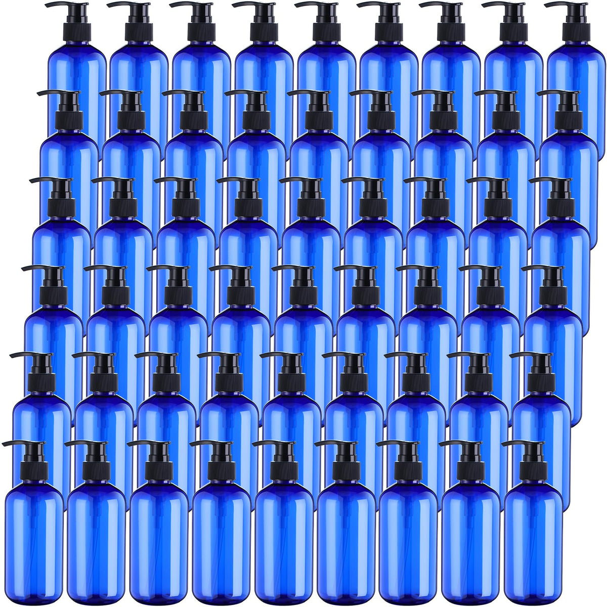Eaasty 48-pack pump bottles bulk 8oz for easy refills and organized storage.