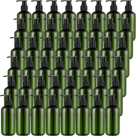 Eaasty 48pcs pump bottle set with clear 8 oz bottles for mess-free use.