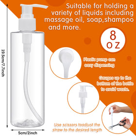 Eaasty 8 oz dispenser bottle with pump ready for oils or lotions