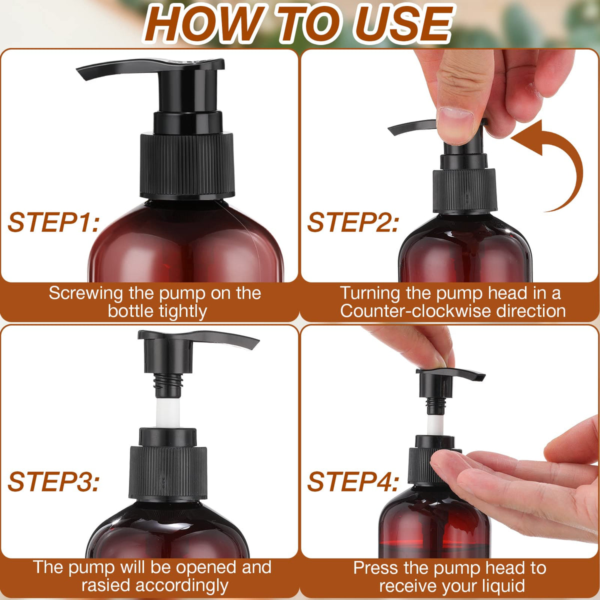 Eaasty leak-proof pump dispenser helps minimize drips and waste.