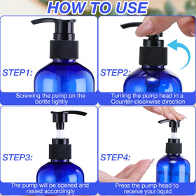 Eaasty shampoo bottle pump dispenser ideal for bathroom use and spills-free pouring.