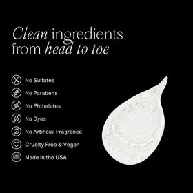 Each & Every ceramides lactic acid moringa ingredients label signals nourishing formula.