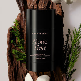 Each & Every plant-based fragrance with cedar and vanilla notes for a refined scent.