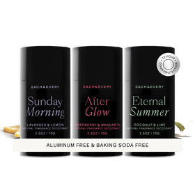 Each & Every Raspberry and Mandarin deodorant with bright scent and smooth daily use.