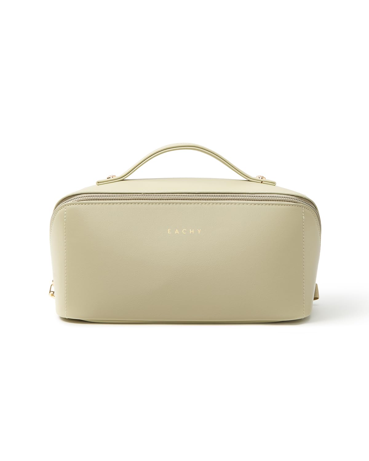 EACHY Travel Makeup Bag interior layout with inner compartments for cosmetics.