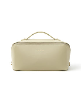EACHY Travel Makeup Bag interior layout with inner compartments for cosmetics.